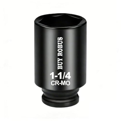 1-1/4 Socket 1/2" Drive Deep Impact Metric Socket, 6 Point CR-MO for Easy Removal of Axle Nut - size: 1-1/4 socket