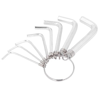 8Pcs Hex Key Wrench Set, Metric 1.5 2 2.5 3 3. 4 6mm Steel Hand Tool with Wear Resistance, for Mechanical Automotive Electronics Home Workplace