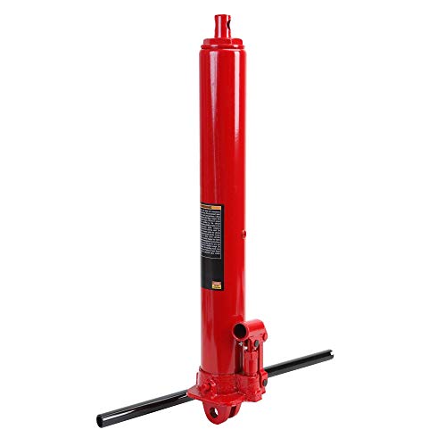 BIG RED 3 Ton (6,000 lb) Capacity Hydraulic Long Ram Jack with Single Piston Pump and Clevis Base (Fits: Garage/Shop Cranes, Engine Hoists, and More) w/Handle, Red, T30306 - style: 3 Ton/OLD TYPE