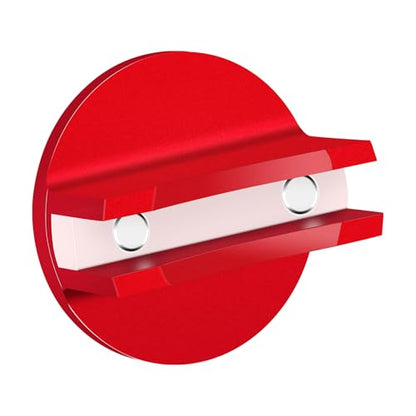 Magnetic Jack Pad Aluminum Slotted Adapter Puck Universal Pinch Weld Adapter Compatible with Sub-Frame Vehicle Jack Pad for Floor Jack- 1pc, Red - color: Red
