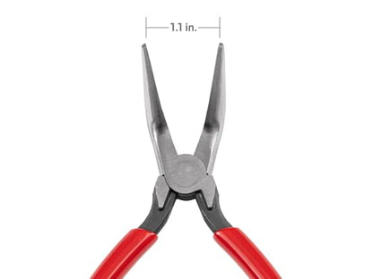 TEKTON 6 Inch 70-Degree Bent Smooth Jaw Long Nose Pliers | PGF15406 - color: Smooth Jaw, size: 6 Inch 70-Degree Bent