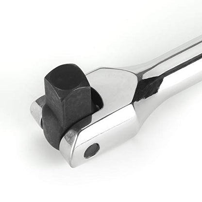 FLZOSPER 1/2-Inch Drive Premium Extension Breaker Bar | 25" Length | Heavy Duty CR-V Steel | 180° Rotating Flex Cr-Mo Head | Spring-Loaded Detent Ball Great for Automotives, Nuts and Bolts - size: 25‘’