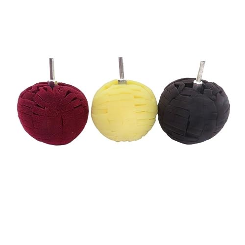 Car Polishing Pad Buffing Foam Sponge Pad Cone Polisher Buffer Pad Automotive Waxing Kit for Car Wheel Hub Headlight Polishing Angle Grinder Sanding Disc(3pcs-01) - color: 3pcs-01
