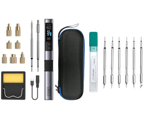 Bundle with HS02 100W Heat Set Insert Tool & Corded Soldering Iron Kit, F245 Soldering Tips