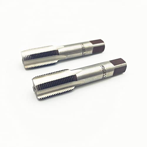 AtticZone M16 x 1.25 Metric Hand Thread Tap, Right Hand, Alloy Tool Steel, 1 Taper Tap, 1 Plug Tap for Metal Working DIY Industrial - size: M16x1.25