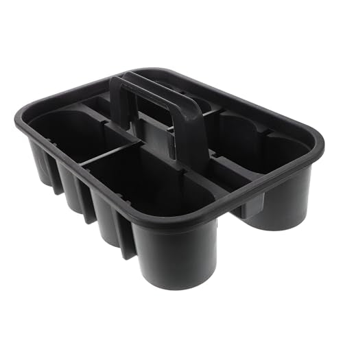 ULTECHNOVO Heavy-Duty Plastic Car Cleaning Tools Storage Basket with Handle Compartment Organizer for Car Detailing Portable Cleaning Bucket for Auto Maintenance and Household Use