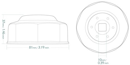 KiWAV Oil Filter Cap Wrench for DUCATI oil filters with 76mm x 8 flutes