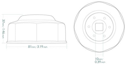 KiWAV Oil Filter Cap Wrench for DUCATI oil filters with 76mm x 8 flutes