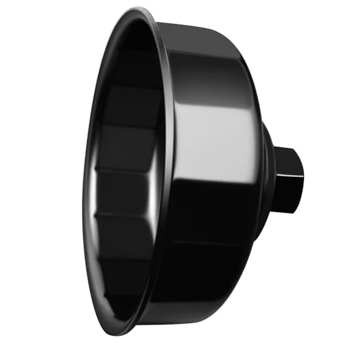 86.4mm 16 Flutes Oil Filter Wrench for BMW and Volvo with 86mm Filter Housing Caps, Removal Tool to Change Oil, Steel Socket Wrench Kit