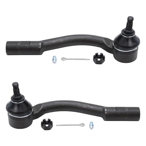 Detroit Axle - Front 4pc Steering Knuckles Kit for 06-11 Hyundai Accent, 2 Steering Knuckles & Wheel Bearing Hubs 2 Outer Tie Rods 2006 2007 2008 2009 2010 2011 Replacement - size: 4SU48700/Kit