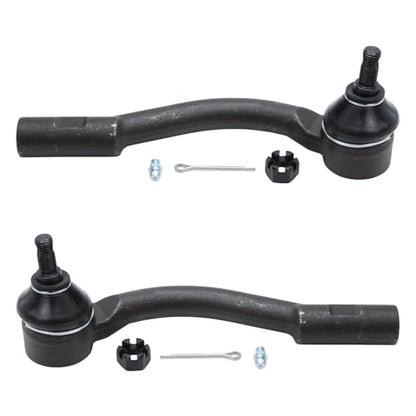 Detroit Axle - Front 4pc Steering Knuckles Kit for 06-11 Hyundai Accent, 2 Steering Knuckles & Wheel Bearing Hubs 2 Outer Tie Rods 2006 2007 2008 2009 2010 2011 Replacement - size: 4SU48700/Kit
