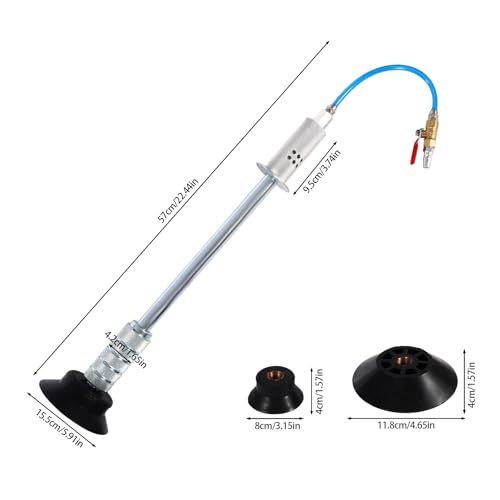 LYNICESHOP Pneumatic Dent Puller Kit Air Suction Vacuum Slide Hammer Auto Body Dent Repair Tool with 3 Suction Cups & 12 Pull Tabs Paintless Dent Remover for Car Truck