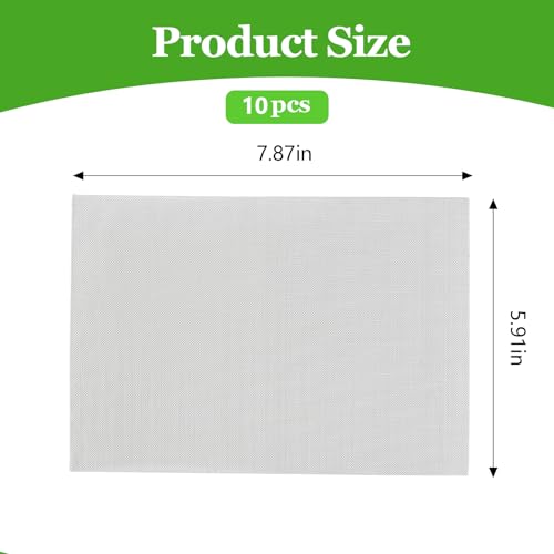 Mikako 10PCS Welding Mesh, 5.9" x 7.9" Plastic Reinforcing Stainless Steel Wire Mesh Screen for Thermoplastic Repair, Silver Welder Screen, Plastic Welding Kit for Bumper Kayak Car Repairing (Large) - size: Large
