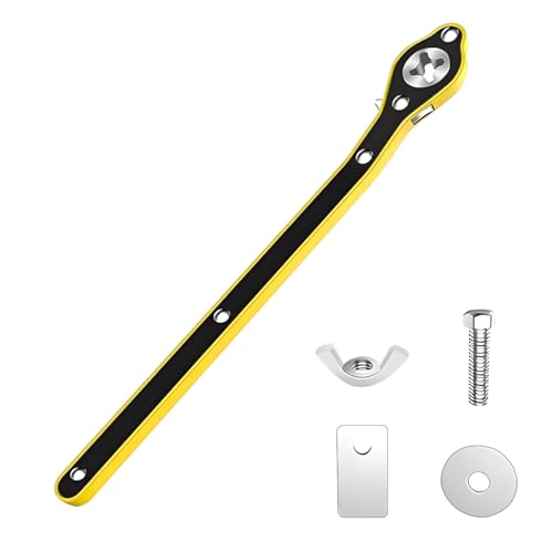 ZIMISI Car Jack Ratchet Wrench, 360 Swivel Labor-Saving Scissor Jack Adapter with Long Handle, Universal Automotive Tire Wheel Lug Wrench Tool, Fit for Small Cars SUVs
