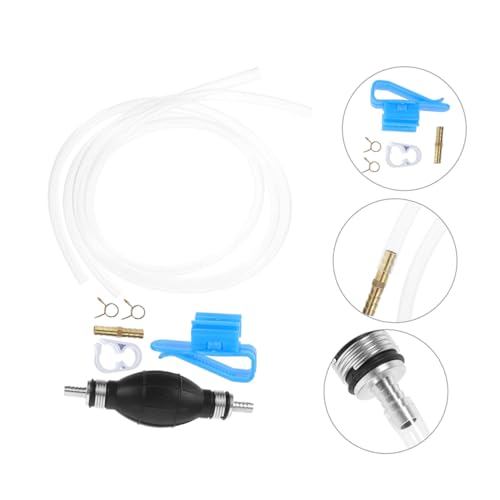 1set Liquid Pump Kit Portable Siphon Hose for Transfer Efficient Hand Operated Pump Backflow Design for Cars and Motorcycles