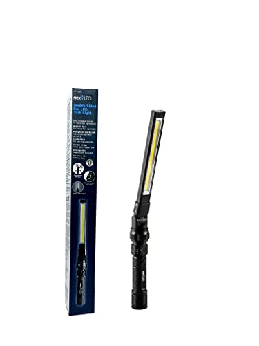 NextLED NT-7544 Heavy Duty Folding Work Light, Rechargeable, Double-Sided, 600x2 Lumen, Slim Magnetic Flashlight, W/Top Light, Aluminum Body, Magnetic Flashlight for Auto Repair/HVAC Inspection, IPX4 - style: 1200 Lumen Double Sided