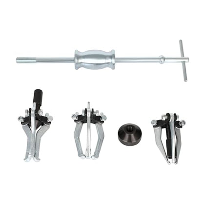 SCITOO 3 Jaw Gear Bearing Slide Hammer Puller Set, Universal Internal & External Gear Pulley Puller Set for Pulling Out Gears Bearings