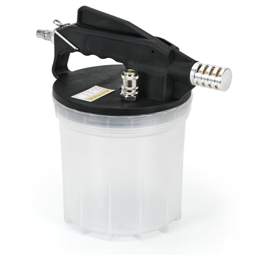 2L Brake Bleeder Vacuum Pump Kit with 1L Refilling Bottle and 2 Silicon Bleed Hoses and 16pcs adapters,One Person Pneumatic Brake Fluid Bleeder Kit Suitable for Most Brake Mast Cylinder - size: 2L+adapters