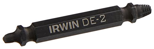 IRWIN 1876222 Impact Performance Series Grip Double-Ended Screw Extractor Insert Bit, De-2 - size: DE-2