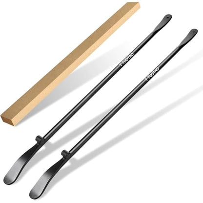 2 PCS 34645 Tire Iron | 38 in x 4/5 in, Tire Changing Removal Tool for Cars/Trucks/Taxi/Tractor/Bus, Semi-Trailer Tire Iron Replace Manual Tire Changer