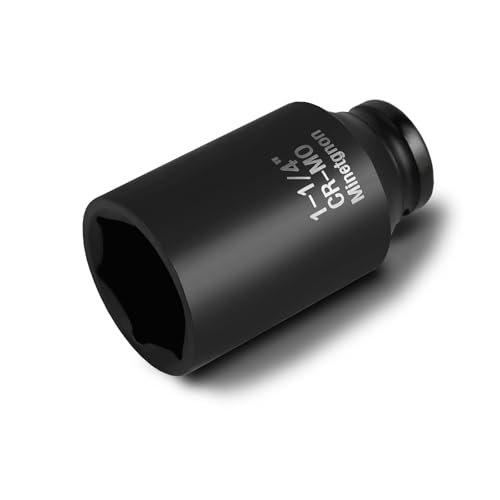 1-1/4 Socket Deep 1/2 Drive Impact Socket 6 Point CR-MO Axle Nut Heavy-Duty Socket SAE for Easy Removal & Installation of Wheel Hub & Axle Shaft Nuts - color: Deep_6 Pt_1/2, size: 1-1/4