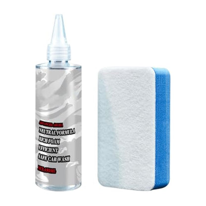 Oil Film Cleaner 150ML Exterior Grease Cleanser | with Sponge Auto Glass Cleaner for Automotive Exterior Detailing Coating SUV RV Vehicle Headlight Mirror