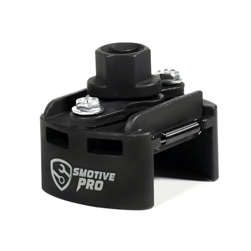 SMOTIVEPRO Adjustable Oil Filter Wrench for 60mm-80mm Filters, 1/2" Drive | Universal Oil Filter Removal Tool, with Non-Slip Serrated Jaws, Supports up to 120Nm Torque for Damage-Free Removal - color: 60-80mm