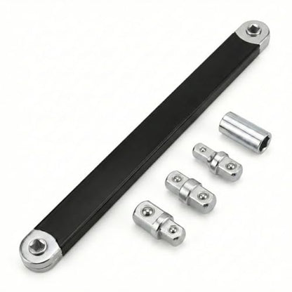 Premium 15 Inch Extension Wrench Offset Heavy Duty Offset Extension Impact Adapter Cheater & Torque Multiplier for Breaker Set Zero Degree Ratchet Tite Reach Mechanic Tools Gifts for Father