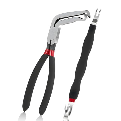 Electrical Disconnect Pliers, Electrical Connector Separator, Electrical Disconnect Pliers for Cars 60 Degree,37980, Automotive Fuel Line Petrol Pipe Removal Tools, Push Tab Plugs Style - style: 60 Degree Pliers+Separator