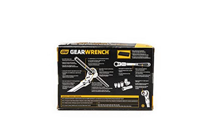 GEARWRENCH 27 Pc. 1/4" Drive 6 Pt. Pass-Thru Mechanics Tool Set, Standard SAE/Metric - 891427