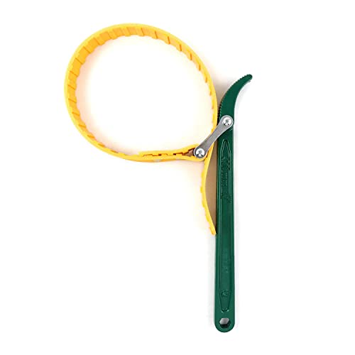 QWORK Belt Strap Wrench 12", Adjustable Strap Oil Filter Strap Opener Wrench with 8" Capacity Adjustable Strap - size: 12" (1 pack)
