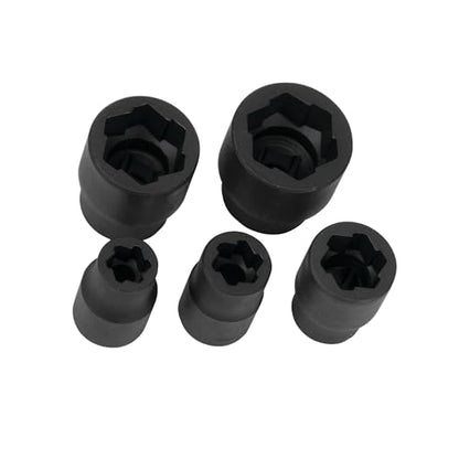 Performance Tool W38919 3/8-Inch Drive 5 Piece Bolt Extractor Set (Metric/SAE)