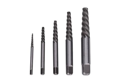Century Drill & Tool 73415 Spiral Flute Screw Extractor Set, #1 - #5, Heat-Treated Steel, Superior Grip for Easy Extraction of Broken Screws and Bolts - size: 5-piece Spiral Flute
