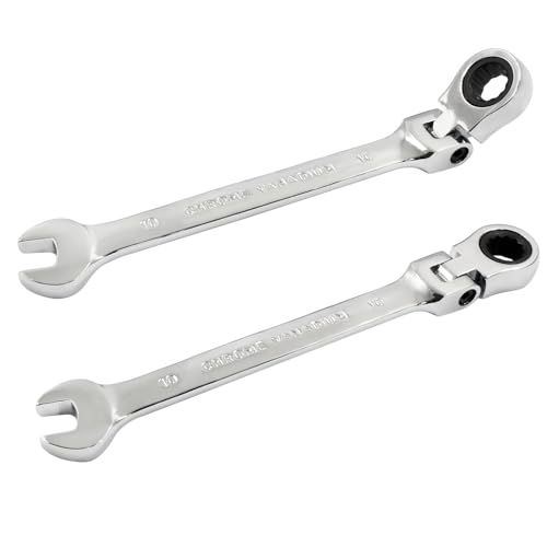 3Pcs Flexible Ratchet Wrenches Set, 10mm | Chrome Vanadium Steel, Gear Wrench for Versatile Gear Ring Ratcheting Combination, 5° Movement, 72 Teeth