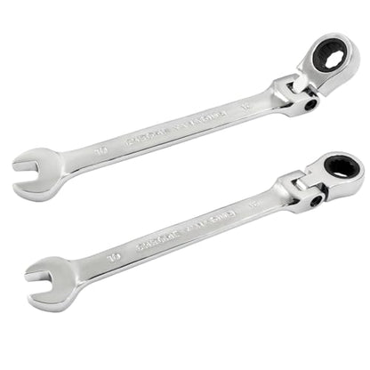 3Pcs Flexible Ratchet Wrenches Set, 10mm | Chrome Vanadium Steel, Gear Wrench for Versatile Gear Ring Ratcheting Combination, 5° Movement, 72 Teeth