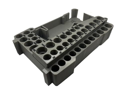 ToolCraft3d Design 3d Printed Insert Designed for Milwaukee Packout Organizer and Gen2 M12 Stubby 3/8" Impact (Insert Only) (Industrial Gray) - color: Industrial Gray