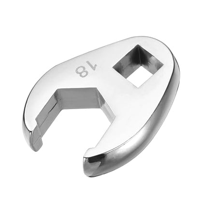 HARFINGTON Drive Crowfoot Wrench 3/8" Drive 18mm Metric Fractional Crowfoot Flare Nut Wrench 40Cr Chrome Plated Open End Crowfoot Wrench for Mechanics Automotive Repair Work - size: 18mm