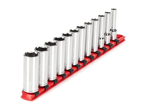 TEKTON 3/8 Inch Drive 6-Point Socket Set, 12-Piece | SHD91106 - size: 12-Piece (5/16-3/4 in.), style: Deep