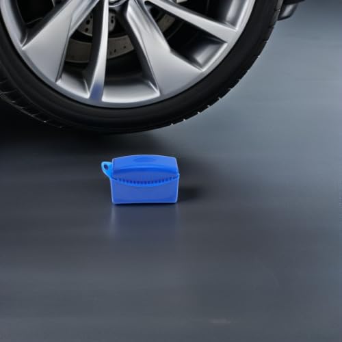 Car Cleaning Brush Set Enhancing Water and Dirt Resistance 2pcs with Tire Shine Applicator Pads Plastic and Sponge Material for Car Interiors and Paint Surfaces for Interior