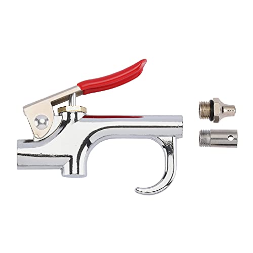 Heavy Duty Truck Air Seat Blow Gun Kit, Lever Air Blow Gun with 2 Nozzle Tips, 1/4 Inch NPT X 11.5 Feet Nylon Coil Air Hose. Air Duster Blow Gun, Dust Cleaner with Nozzles - size: Gray Hose