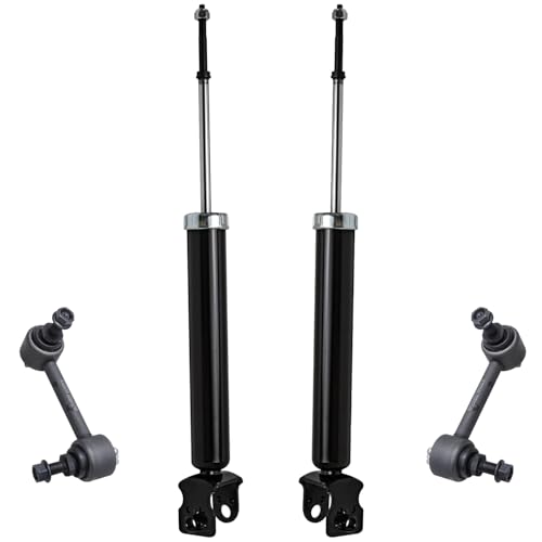 Detroit Axle - Rear 4pc Shock Absorbers Kit for 03-06 Infiniti G35, 03-05 | Nissan 350Z, 2 Shock Absorbers 2 Sway Bar Links 2003 2004 2005 Replacement - size: 4AS47268/shock kit
