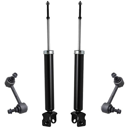 Detroit Axle - Rear 4pc Shock Absorbers Kit for 03-06 Infiniti G35, 03-05 | Nissan 350Z, 2 Shock Absorbers 2 Sway Bar Links 2003 2004 2005 Replacement - size: 4AS47268/shock kit