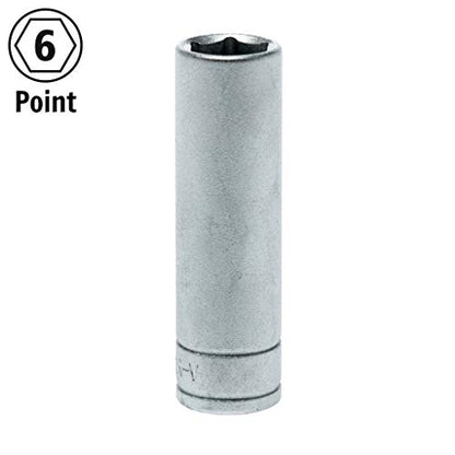 Teng Tools 1/4 Inch 6 Point SAE Deep 1/4 Inch Drive Chrome Vanadium Socket | Mechanic Tool | Hand Tool - M140208-C - size: 1/4 Inch, style: Deep SAE