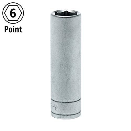 Teng Tools 3/16 Inch 6 Point SAE Deep 1/4 Inch Drive Chrome Vanadium Socket | Mechanic Tool | Hand Tool - M140206-C - size: 3/16 Inch, style: Deep SAE