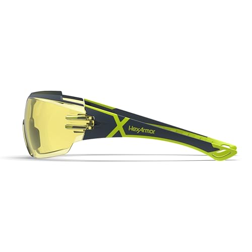 HexArmor MX300 Safety Glasses | Anti-Fog | ANSI Z87+ | 100% UV Protected - color: Amber