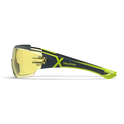 HexArmor MX300 Safety Glasses | Anti-Fog | ANSI Z87+ | 100% UV Protected - color: Amber
