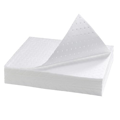 Spill Absorbent Pads 15" x 20" Heavyweight Oil Absorbing Mats,White Absorbing Heavy Weight Oil-Only Absorbent Mat Pad (30PCS) - size: 30PCS
