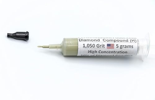 TechDiamondTools Diamond Lapping Paste Polishing Compound USA Made 1050 Grit Mesh 12-20 Microns Lapping Compound for Rock Glass Metal Jewelry Resin Marble with High Concentration of Diamond Powder - size: 1,050 grit/12 - 20 microns