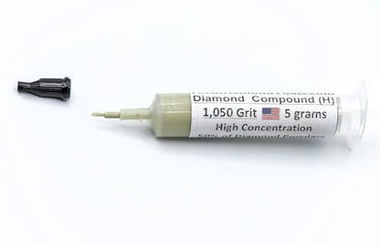 TechDiamondTools Diamond Lapping Paste Polishing Compound USA Made 1050 Grit Mesh 12-20 Microns Lapping Compound for Rock Glass Metal Jewelry Resin Marble with High Concentration of Diamond Powder - size: 1,050 grit/12 - 20 microns