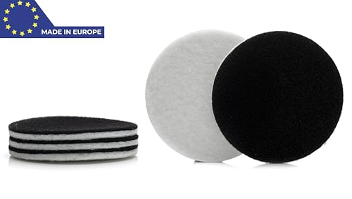 Glass Polish 5 inch (130mm) Pack of 5 Felt Polishing Pads for Polishing Glass, Plastic, Metal, and Marble - GP11008 - size: 130mm x 5